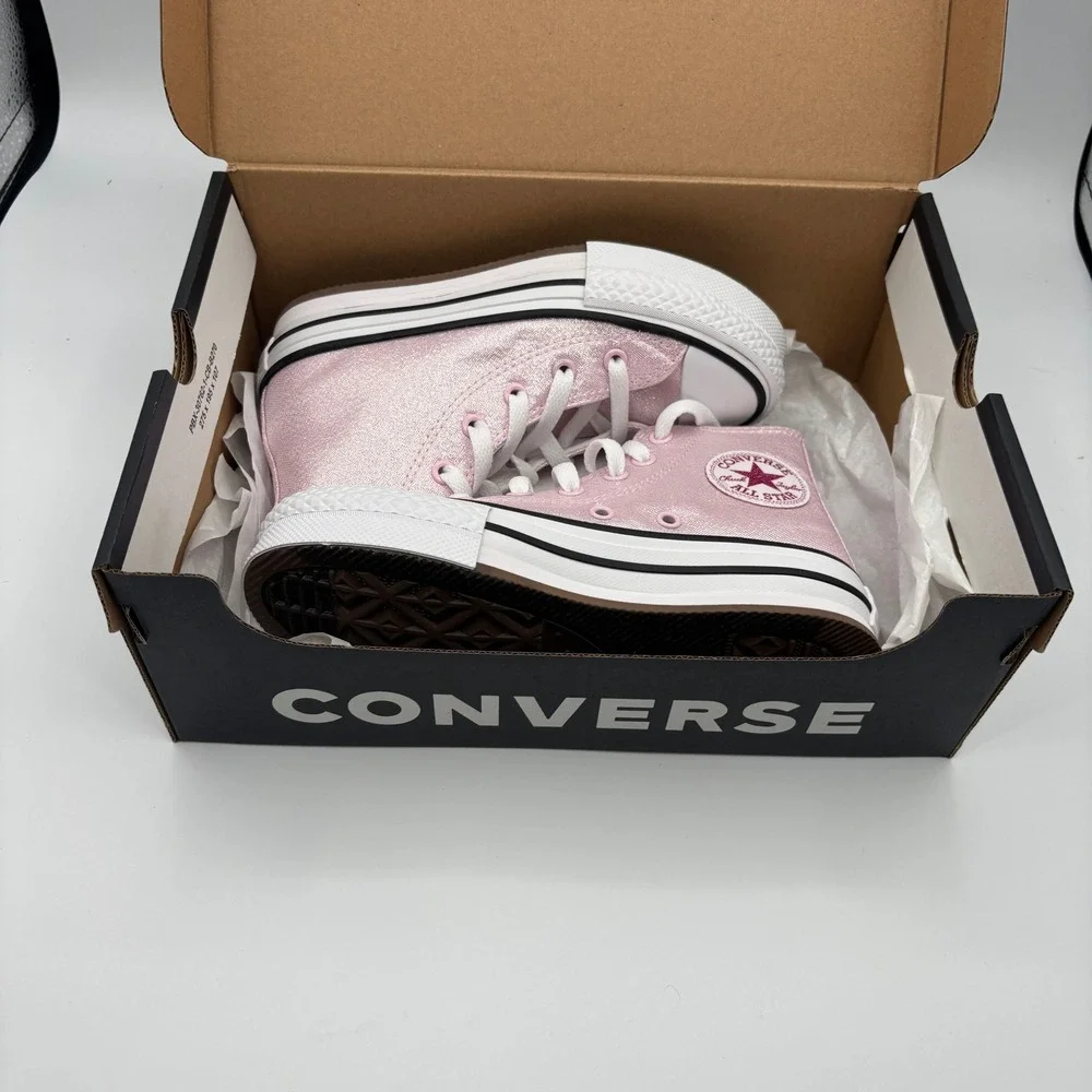 Converse CTAS Eva Lift Hi Shoes Youth Size 13 Pink White Lifestyle A17128F
